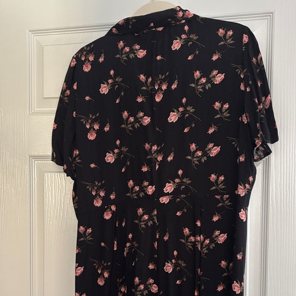 Reformation Dark Floral Dress with Pink Accents - Picture 7 of 8